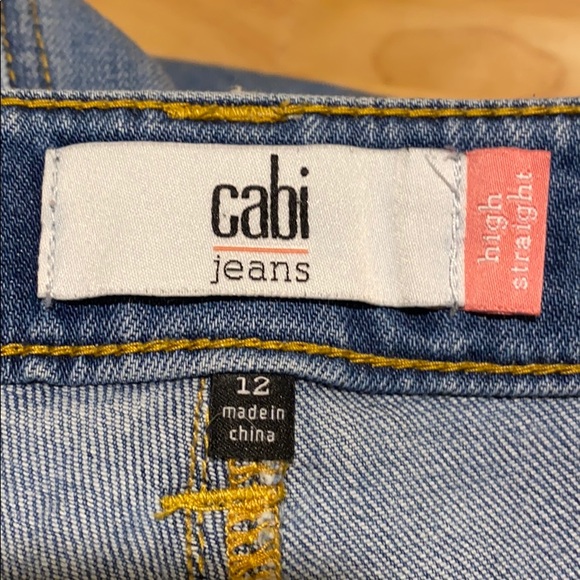 EUC Cabi High Straight Jeans, Size 12 - Picture 5 of 5
